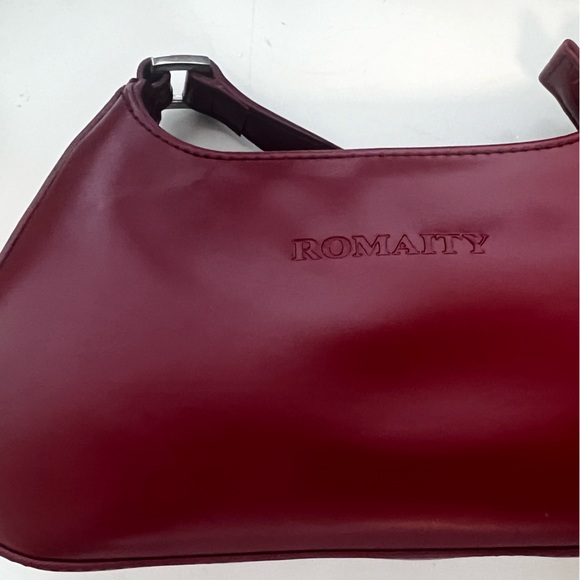 Burgundy Handbag Mini Red Shoulder Bag Purse - Picture 8 of 11